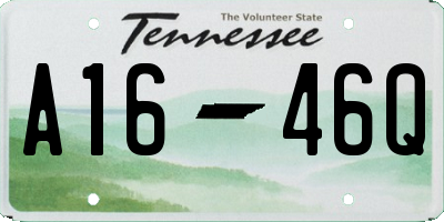 TN license plate A1646Q