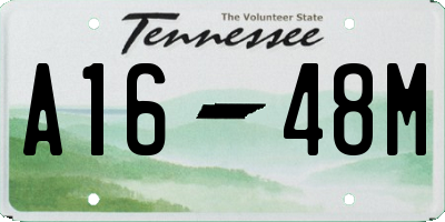 TN license plate A1648M
