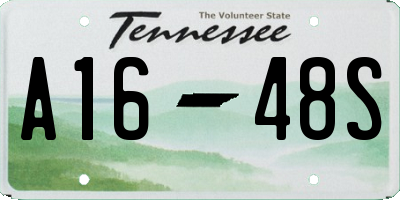 TN license plate A1648S