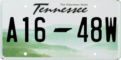 TN license plate A1648W