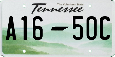 TN license plate A1650C