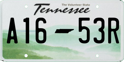 TN license plate A1653R