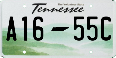 TN license plate A1655C