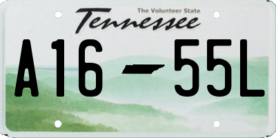 TN license plate A1655L