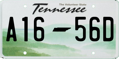 TN license plate A1656D
