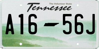 TN license plate A1656J