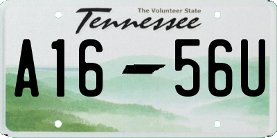 TN license plate A1656U