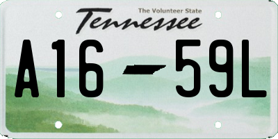 TN license plate A1659L
