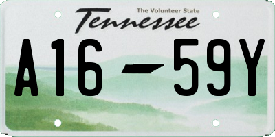 TN license plate A1659Y