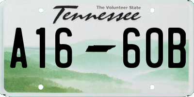 TN license plate A1660B