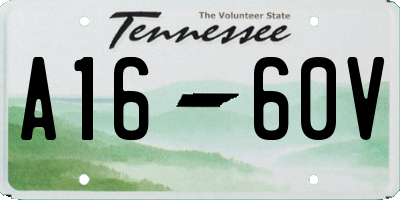 TN license plate A1660V