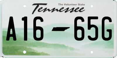 TN license plate A1665G