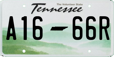 TN license plate A1666R