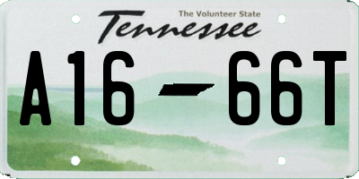 TN license plate A1666T