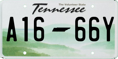 TN license plate A1666Y
