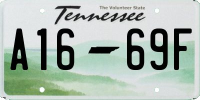 TN license plate A1669F