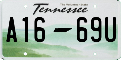 TN license plate A1669U