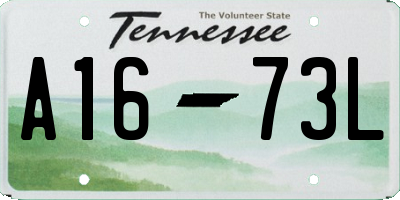 TN license plate A1673L