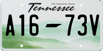 TN license plate A1673V