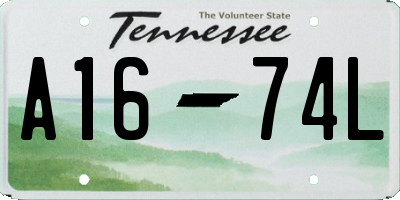 TN license plate A1674L