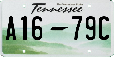 TN license plate A1679C
