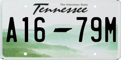 TN license plate A1679M