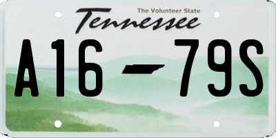 TN license plate A1679S