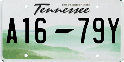 TN license plate A1679Y