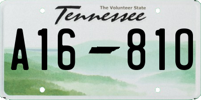 TN license plate A1681O