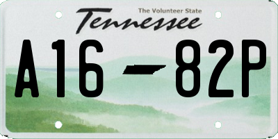 TN license plate A1682P