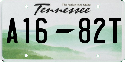 TN license plate A1682T