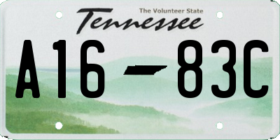 TN license plate A1683C