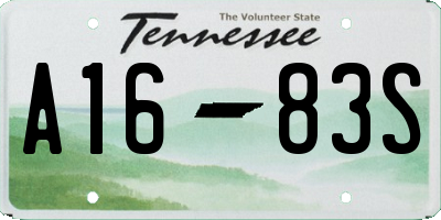 TN license plate A1683S