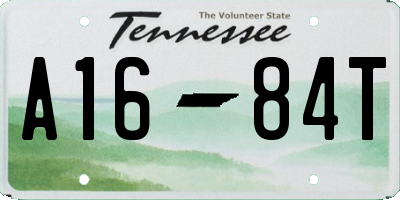 TN license plate A1684T