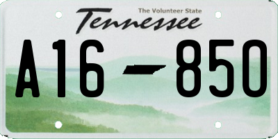TN license plate A1685O