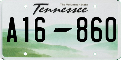 TN license plate A1686O