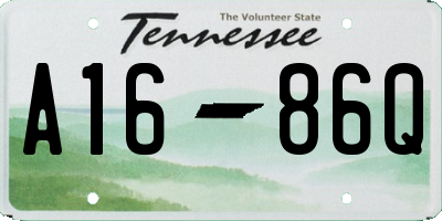 TN license plate A1686Q