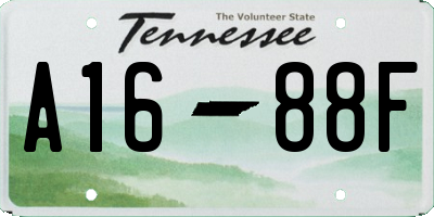 TN license plate A1688F