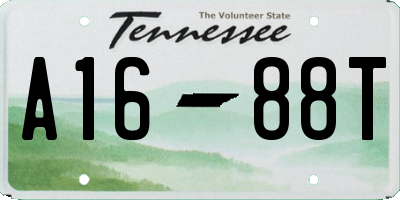 TN license plate A1688T