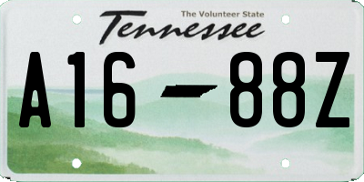 TN license plate A1688Z