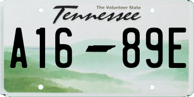 TN license plate A1689E