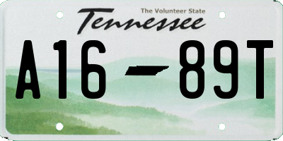 TN license plate A1689T