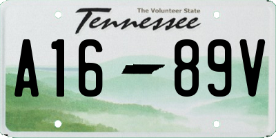 TN license plate A1689V