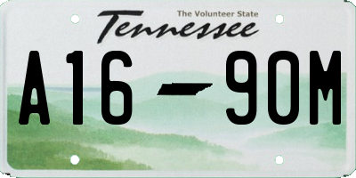 TN license plate A1690M