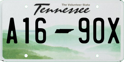 TN license plate A1690X