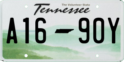 TN license plate A1690Y