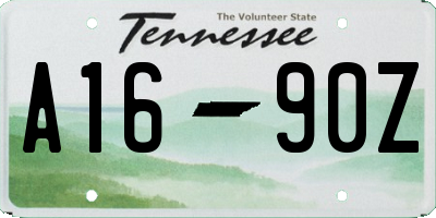 TN license plate A1690Z