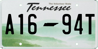 TN license plate A1694T
