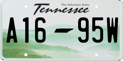 TN license plate A1695W