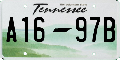 TN license plate A1697B